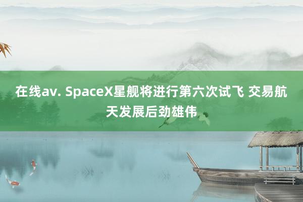 在线av. SpaceX星舰将进行第六次试飞 交易航天发展后劲雄伟