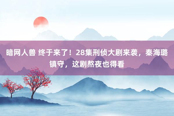 暗网人兽 终于来了！28集刑侦大剧来袭，秦海璐镇守，这剧熬夜也得看