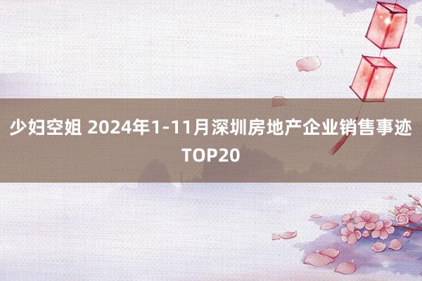 少妇空姐 2024年1-11月深圳房地产企业销售事迹TOP20
