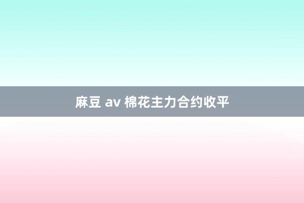 麻豆 av 棉花主力合约收平