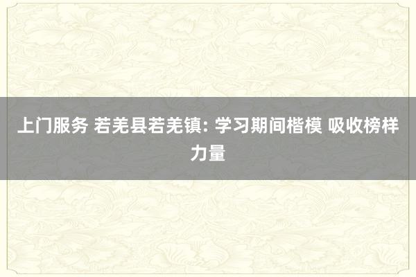 上门服务 若羌县若羌镇: 学习期间楷模 吸收榜样力量
