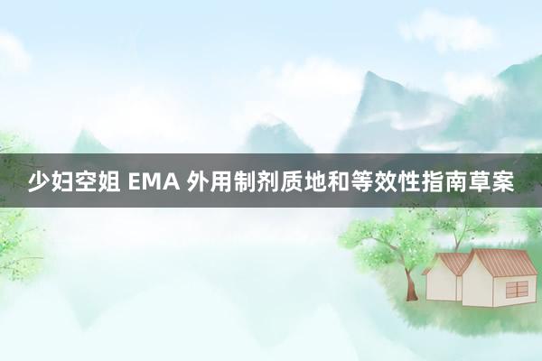 少妇空姐 EMA 外用制剂质地和等效性指南草案
