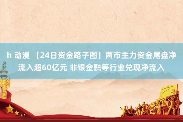 h 动漫 【24日资金路子图】两市主力资金尾盘净流入超60亿元 非银金融等行业兑现净流入