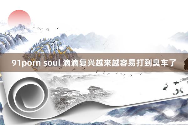 91porn soul 滴滴复兴越来越容易打到臭车了