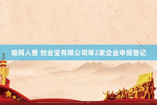 暗网人兽 创业宝有限公司等2家企业申报登记